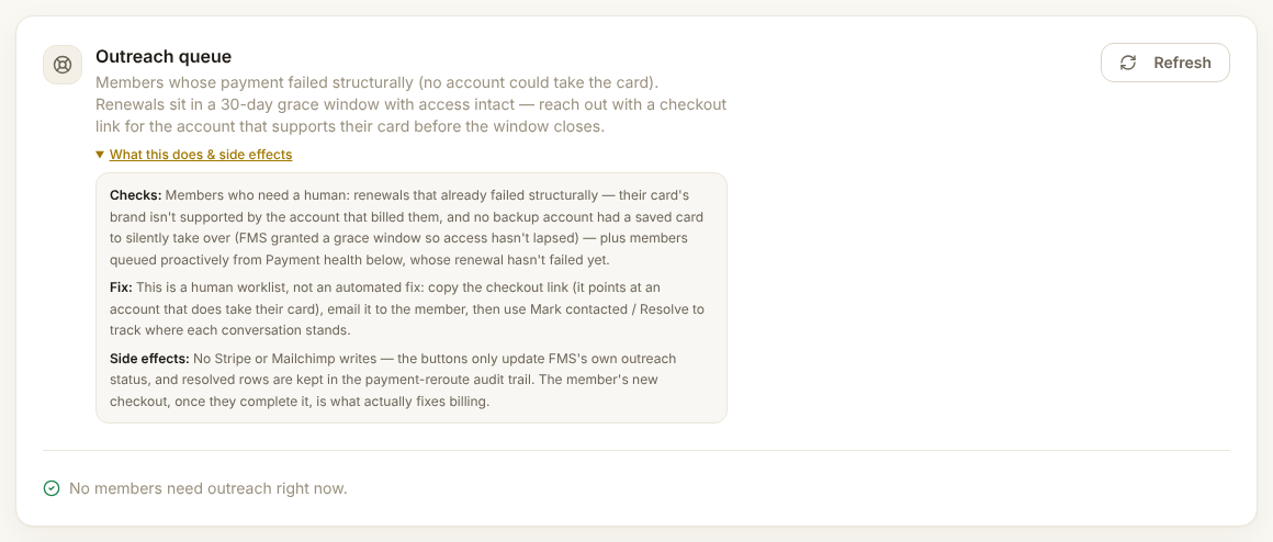 A check with its explanation open